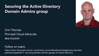 Securing the Active Directory Domain Admins group