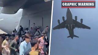 People fall to death mid air after climbing onto US Air Force plane