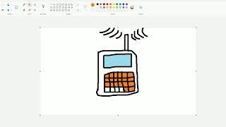 Trying a New Way of Drawing a Networking Cell Phone. An art Lesson for Beginners.