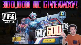 300,000 UC WORTH OF SKINS GIVEAWAY! - New Royale Pass Season 13!