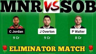 MNR vs SOB || SOB vs MNR Prediction || MNR VS SOB 33RD THE HUNDRED MATCH