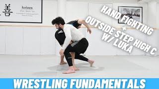 Wrestling Fundamentals: Luka teaching Hand Fighting Concepts + Outside Step High Crotch