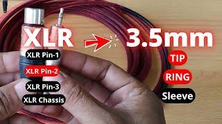 How To make XLR to 3.5mm adapter cable | DIY xlr to 3.5 mm jack