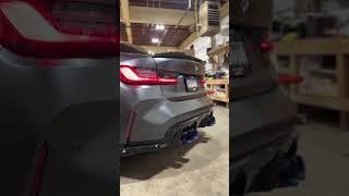 BMW G80 M3 Valvetronic equal length full exhaust + downpipes (startup + revs)