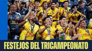 Festejos en cancha y vestidor del TRICAMPEÓN | Club América | #Grand3sDeCorazón