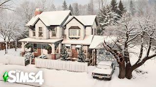 WINTER FAMILY HOUSE - Realistic Build - ASMR| The Sims 4 - no cc.