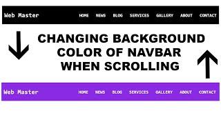 Changing background color of Navbar When Scrolling