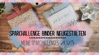 Sparbudgetbinder Neugestaltung Alles wird neu und schön Meine Sparchallenges für 2025