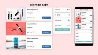 Responsive Shopping Cart Page design using HTML CSS | CSS Tricks