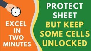 Protect a Sheet in Excel But Leave Some Cells Unlocked