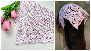 Crochet Floral Bandana Tutorial | Chenda DIY