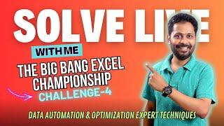 Solve LIVE with me:Challenge 4 |The BIG BANG EXCEL CHAMPIONSHIP| Dynamic Macro Creation & Automation