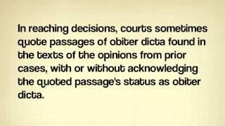 Obiter Dictum Explained