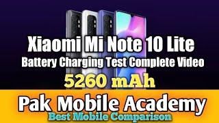 Xiaomi Mi Note 10 Lite Battery Charging and Drain Test Complete Video