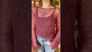 Mesh Mohair Crochet Top! #meshtop #mohair #crochettops