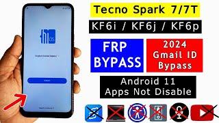2024; Tecno Spark 7/7t Frp Bypass Android 11 | No Apps Disable | No Xshare | Google Account Bypass