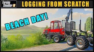 Logging By The Beach! - Logging From Scratch 13 - Farming Simulator 2019 - FDR Logging