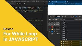 How to write a For While Loops in Javascript Programming (basic)