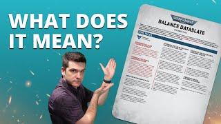 What Does the Balance Dataslate Mean? - First Thoughts - Warhammer 40k