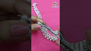 Making My Easy Pearl necklaceDIY jewelry #shorts #youtubeshorts Useful & Easy