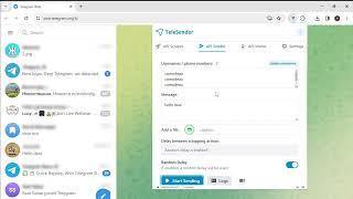 How to send bulk messages in telegram using Telesender