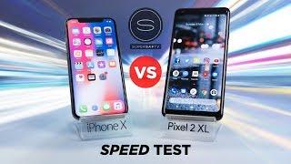 iPhone X vs Pixel 2 XL SPEED Test