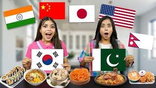 Eating Different Country Food Challenge अलग अलग देश का खाना!