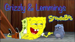 Grizzy and Lemmings meets Spongebob and Patrick