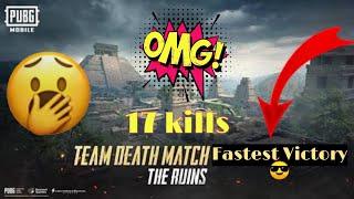 FASTEST VICTORY IN TDM I RUINS MAP I PUBG MOBILE