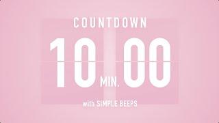 10 Min Countdown Flip Clock Timer / Simple Beeps 