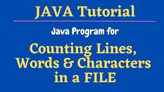 Java Program for counting Lines words and Characters in a File || Java Lab Programs || Java Tutorial