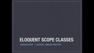 Laravel Eloquent Scope Classes