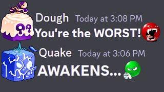 Awakening Quake to Defeat Dough in Blox Fruits