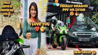 Finally Sukoon Ne Propose Kar diya  & Kawasaki ZX10R Pe Dragon PPF Hogya 