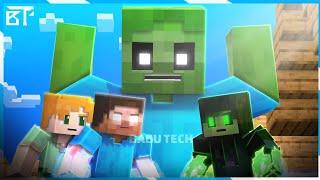 Steve and Alex/Herobrine VS Giant Zombie & Zombozo Movie | Babu tech | Prisma 3D Minecraft Animation