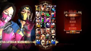 Mortal Kombat 9 - KITANA EARTHREALM & MILEENA EARTHREALM MK1 MOD - NEW Expert Tag Ladder Gameplay