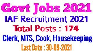 IAF Recruitment for Clerk, MTS, Store Keeper || GovtJobs4you