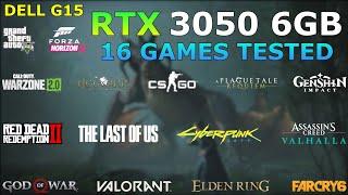 RTX 3050 6GB Laptop Gaming Test - 16 Games Tested - Dell G15 (i5 13450HX)