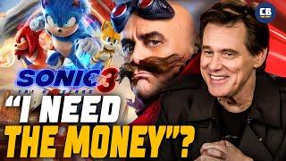 "I Need The Money"?! Jim Carrey Reveals Why He's Back As Robotnik! Sonic The Hedgehog 3 Interview!