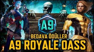 A9 ROYALE PASS ÖDÜLLERİ | BEDAVA ÖDÜLLER | A9 RP PASS 1-100 LEVEL | KADEME ÖDÜLLERİ 3.4 PUBG MOBILE