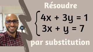 Résoudre un système par substitution.