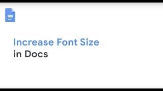 Increase font size in Google Docs