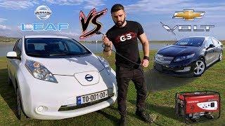 უხეში ტესტ დრაივი - Nissan Leaf vs Chevy VOLT - DRAG RACE!