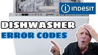 Indesit dishwasher error codes and faults Flashing lights Diagnostic fault finding