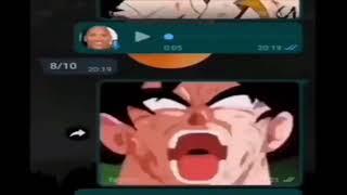 goku screaming text meme