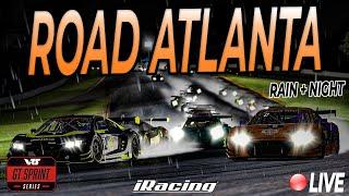 GT3s at Road Atlanta - Raining at Night!