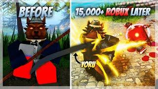 I Spent $15,000+ Robux Going From NOOB to PRO Playing Combat Warriors For The First Time...