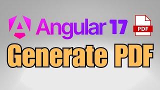 How to generate PDF in Angular 17?
