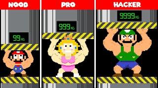 Team Mario Muscle Challenge: NOOB vs PRO vs HACKER | Game Animation