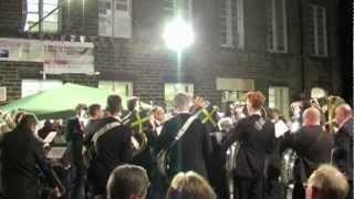 Åsenhöga Brass Band Sweden plays Knight Templar in Delph at Whit Friday